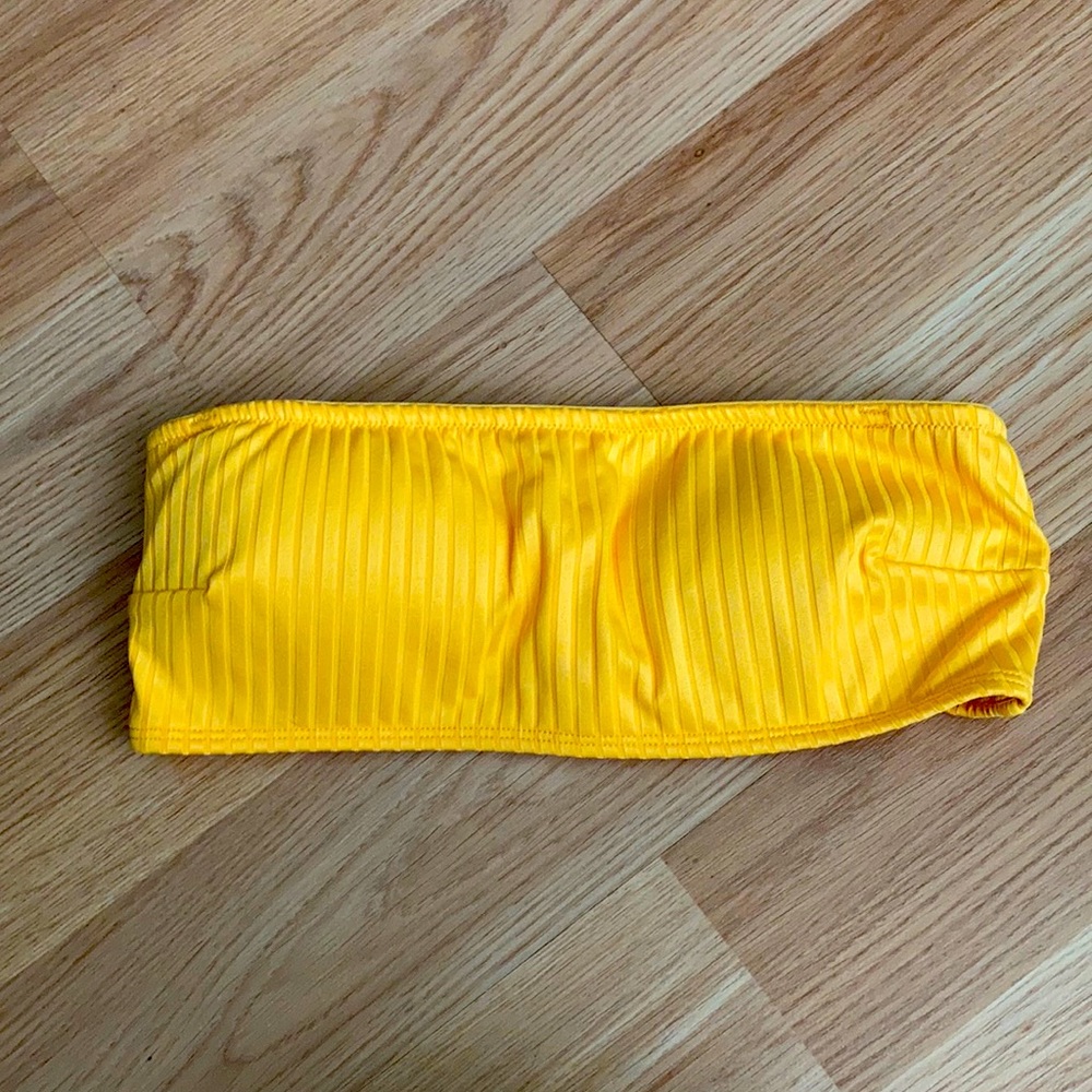 strapless yellow bikini top (never worn!)